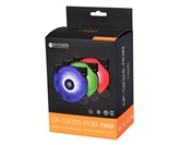 Вентилятор ID-COOLING DF-12025-ARGB TRIO (3 in 1) 120x120x25мм (20шт./кор, Пульт управления, PWM, Low Noise, резиновые углы, Addresable RGB, 900-2000об/мин)  BOX