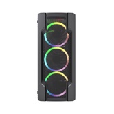 Корпус Powercase Mistral X4 Mesh LED, Tempered Glass, 4x 120mm 5-color fan, чёрный, ATX  (CMIXB-L4)