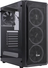 Корпус Powercase Mistral Z4 Mesh LED, Tempered Glass, 4x 120mm 5-color fan, чёрный, ATX  (CMIZB-L4)