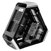 Корпус JONSBO TR03-A Silver, TG, mini-ITX, mATX, ATX, серебристый