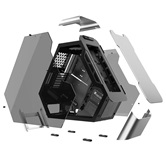 Корпус JONSBO TR03-A Silver, TG, mini-ITX, mATX, ATX, серебристый