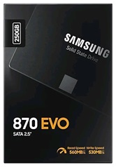 Накопитель Samsung 870 EVO 2.5" SATA-III 250GB <MZ-77E250BW> 7mm V-NAND