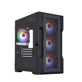 Корпус 1STPLAYER TRILOBITE T3 Black / mATX / 4x 120mm FRGB fans / T3-BK-4F1