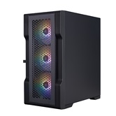 Корпус 1STPLAYER TRILOBITE T3 Black / mATX / 4x 120mm FRGB fans / T3-BK-4F1
