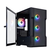 Корпус 1STPLAYER TRILOBITE T3-G Black / mATX / 4x 120mm FRGB fans / T3-G-BK-4F1