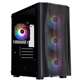 Корпус 1STPLAYER FIREBASE X3-M Black / mATX / 4x120mm FRGB fans / X3-M-BK-4F1