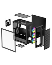 Корпус Deepcool CK560, TG, 1x140mm Fan, 3x120mm ARGB Fan, mini-ITX, mATX, ATX, E-ATX, черный
