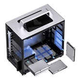 Корпус JONSBO T8 PLUS Silver, TG, 1x140mm FRGB fan, mini-ITX, серебристый