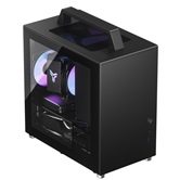 Корпус JONSBO T8 PLUS Black, TG, 1x140mm FRGB fan, mini-ITX, черный
