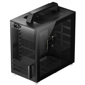 Корпус JONSBO T8 PLUS Black, TG, 1x140mm FRGB fan, mini-ITX, черный