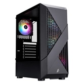 Корпус 1STPLAYER FIREROSE F3-A Black / ATX / 4x120mm FRGB fans / F3-A-BK-4F1