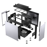 Корпус JONSBO Jonsplus i400-A Silver, mini-ITX, mATX, ATX, серебристый