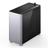 Корпус JONSBO Jonsplus i400-G Silver, TG, mini-ITX, mATX, ATX, серебристый