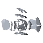 Корпус JONSBO MOD-3 Mini Gray, TG, mini-ITX, mATX, серебристый