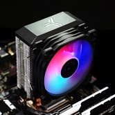 Кулер JONSBO CR-1200E LGA1700/1200/115X/AM5/AM4 (40шт/кор, TDP 95W, 92mm Dynamic Multi-Color LED Fan, 2 тепловые трубки, 3-pin) Retail