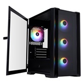 Корпус 1STPLAYER TRILOBITE T4-G GLASS FRGB Black / mATX / 4x120mm FRGB fans / T4-G-BK-4F1
