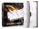 Модуль памяти DDR4 Netac Shadow II 16GB (8GBx2) 3200MHz CL16 1.35V / NTSWD4P32DP-16W / White / with radiator
