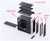 Корпус JONSBO D500 Black, TG, ARGB LED-strips, mini-ITX, mATX, ATX, E-ATX, черный