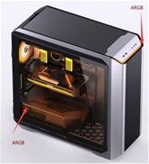 Корпус JONSBO D500 Silver, TG, ARGB LED-strips, mini-ITX, mATX, ATX, E-ATX, серебрянный