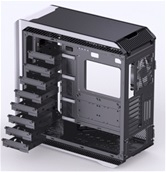 Корпус JONSBO D500 Silver, TG, ARGB LED-strips, mini-ITX, mATX, ATX, E-ATX, серебрянный