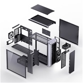 Корпус JONSBO D500 Silver, TG, ARGB LED-strips, mini-ITX, mATX, ATX, E-ATX, серебрянный