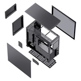 Корпус JONSBO D41 STD Black, TG, mini-ITX, mATX, ATX, черный