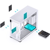 Корпус JONSBO D31 STD White, TG, mini-ITX, mATX, белый