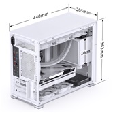 Корпус JONSBO D31 MESH White, TG, mini-ITX, mATX, белый