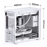 Корпус JONSBO D41 STD White, TG, mini-ITX, mATX, ATX, белый