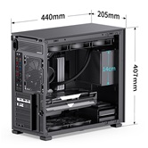 Корпус JONSBO D41 MESH Black, TG, mini-ITX, mATX, ATX, черный