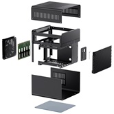 Корпус JONSBO N2 Black, 1x120mm Fan, mini-ITX, SFX, черный