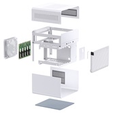 Корпус JONSBO N2 White, 1x120mm Fan, mini-ITX, SFX, белый
