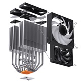 Кулер JONSBO CR-3000 ARGB LGA20XX/1700/1200/115X/AM5/AM4 (12шт/кор, TDP 260W, PWM, 2 x 120mm ARGB Fan, 7 тепловых трубок, медная база, 4-pin) Retail
