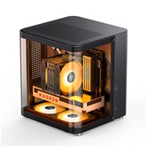 Корпус JONSBO TK-1 2.0 Black, TG (aquarium), mini-ITX, mATX, черный