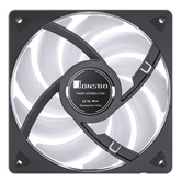 Вентилятор JONSBO SL-120BR 120х120х25мм REVERSE (60шт/кор, PWM, ARGB LED, 600-1500об/мин, обратный поток, черный) Retail