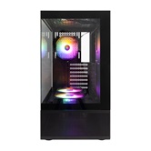 Корпус 1STPLAYER MIKU Mi7-A Black / ATX / 3x120mm FRGB fans / Mi7-A-BK-2F1R-1F1