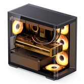 Корпус JONSBO D300 Black, TG (aquarium), mini-ITX, mATX, черный