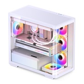 Корпус JONSBO D300 White, TG (aquarium), mini-ITX, mATX, белый