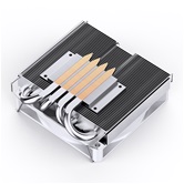 Кулер JONSBO HP-400S White LGA1700/1200/115X/AM5/AM4 низкопрофильный 36.7мм (36шт/кор, TDP 160W, PWM, 90mm Fan, 4 тепловые трубки, белый, 4-pin) Retail