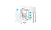 Корпус Deepcool CC560 WH V2, TG, 4x120mm LED Fan, mini-ITX, mATX, ATX, белый