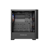Корпус Powercase ByteFlow Black, Tempered Glass, 4x 120mm ARGB fans, ARGB HUB, чёрный, ATX  (CBFB-A4)