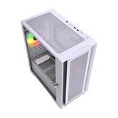 Корпус Powercase Alisio Micro X4W V2, Tempered Glass, 4х 120mm ARGB fans, ARGB HUB, белый, mATX  (CAMCXW-A4)