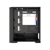 Корпус Powercase Alisio Micro X4B V2, Tempered Glass, 4х 120mm ARGB fans, ARGB HUB, чёрный, mATX  (CAMCXB-A4)