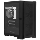 Корпус Powercase Alisio Micro X4B V2, Tempered Glass, 4х 120mm ARGB fans, ARGB HUB, чёрный, mATX  (CAMCXB-A4)