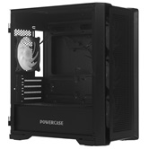 Корпус Powercase Alisio Micro X4B V2, Tempered Glass, 4х 120mm ARGB fans, ARGB HUB, чёрный, mATX  (CAMCXB-A4)