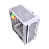 Корпус Powercase ByteFlow Micro White, Tempered Glass, 4х 120mm ARGB fans, ARGB HUB, белый, mATX  (CAMBFW-A4)