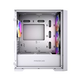 Корпус Powercase ByteFlow Micro White, Tempered Glass, 4х 120mm ARGB fans, ARGB HUB, белый, mATX  (CAMBFW-A4)