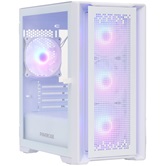 Корпус Powercase ByteFlow Micro White, Tempered Glass, 4х 120mm ARGB fans, ARGB HUB, белый, mATX  (CAMBFW-A4)