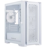 Корпус Powercase ByteFlow Micro White, Tempered Glass, 4х 120mm ARGB fans, ARGB HUB, белый, mATX  (CAMBFW-A4)