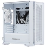 Корпус Powercase ByteFlow Micro White, Tempered Glass, 4х 120mm ARGB fans, ARGB HUB, белый, mATX  (CAMBFW-A4)